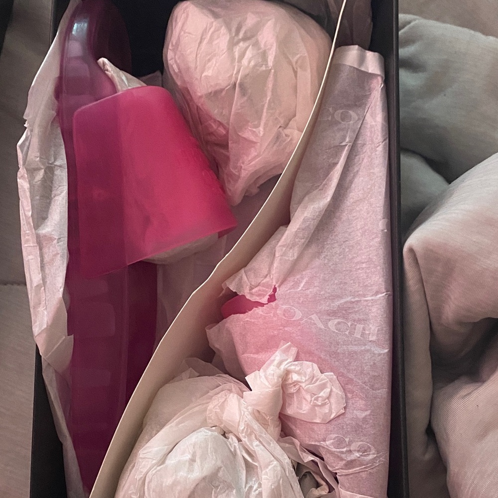 Coach Translucent Pink Slides - Picture 3 of 4